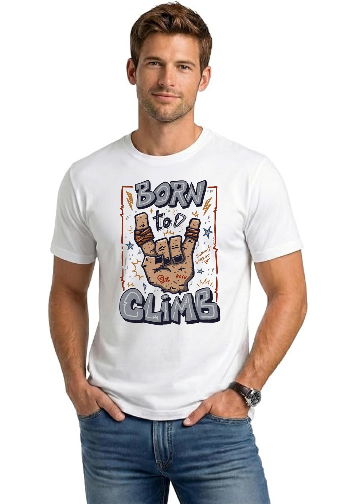 Born to Climb Regular T-Shirt | 180 GSM | 100% Cotton