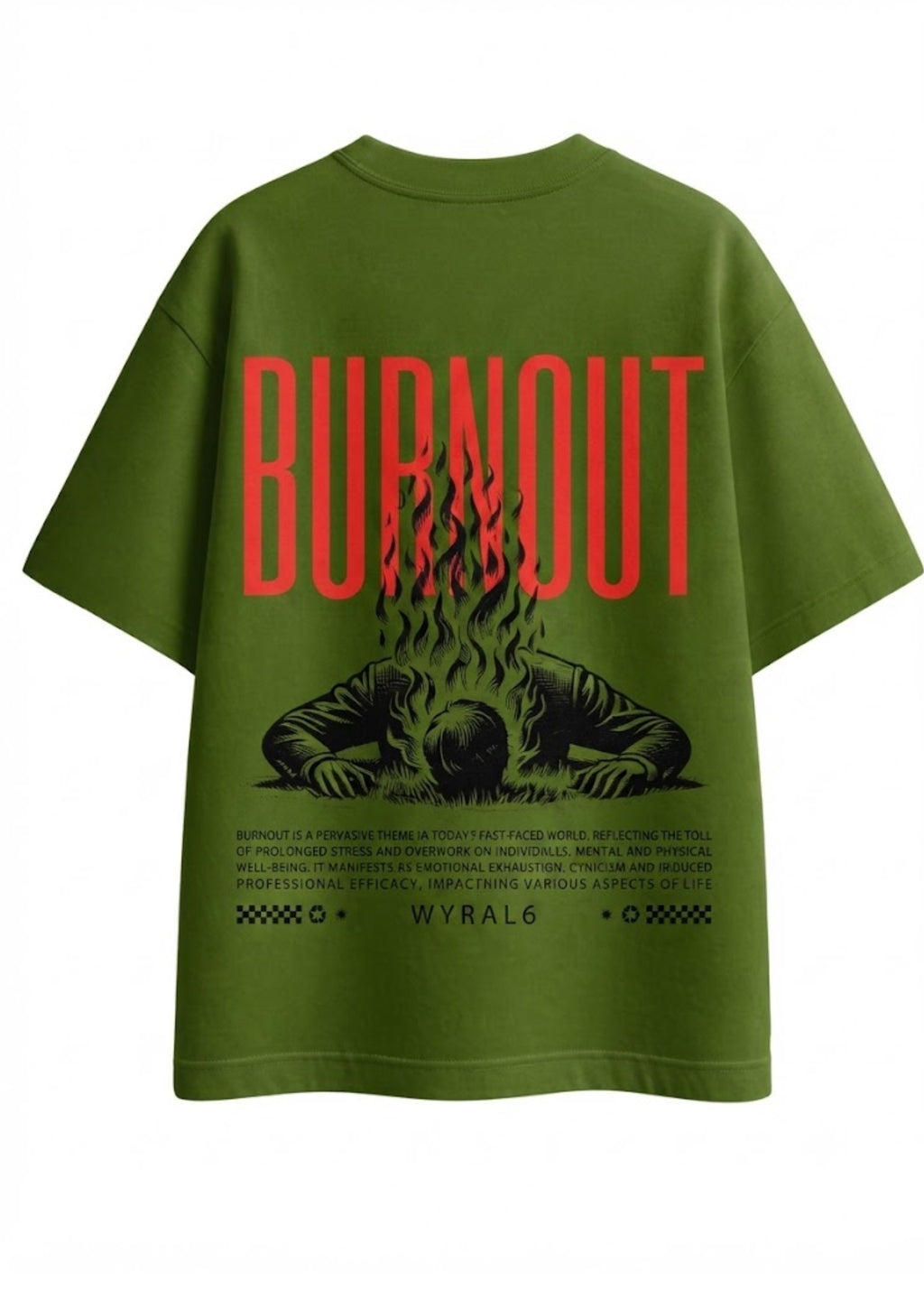 Burnout Graphic Oversized T-Shirt | 220 GSM | 100% Cotton