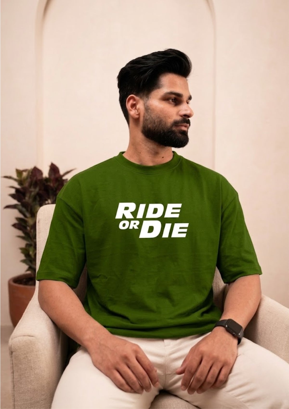 Ride or Die Graphic Oversized T-Shirt | 220 GSM | 100% Cotton