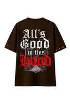 All’s Good In This Hood Typography Oversized T-Shirt for Men | 100% Premium Cotton | 220 GSM