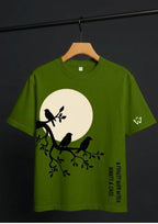 Forest Bird Graphic Oversized T-Shirt | 220 GSM | 100% Cotton