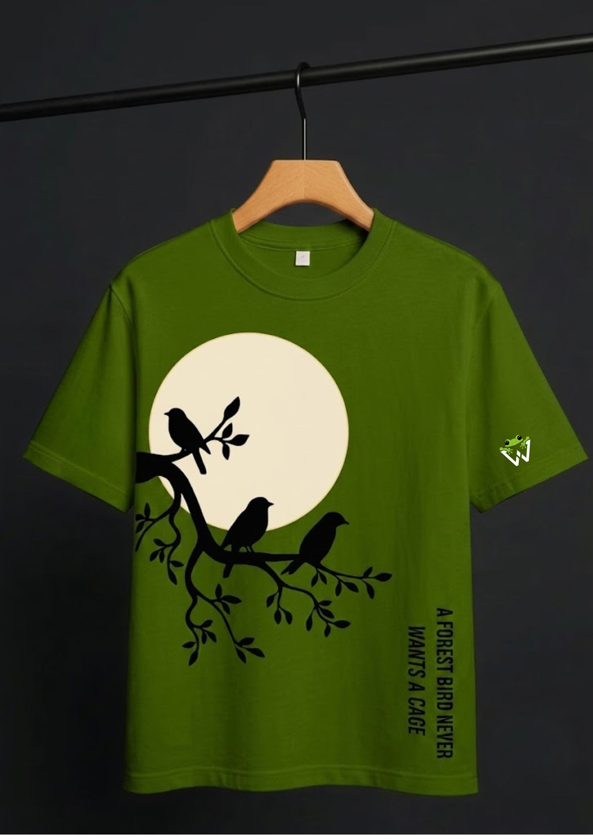 Forest Bird Graphic Oversized T-Shirt | 220 GSM | 100% Cotton