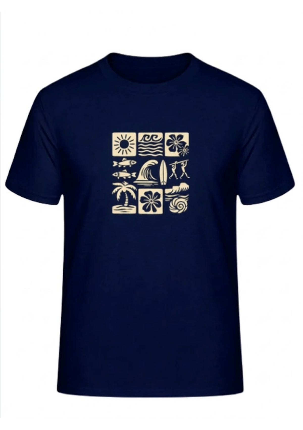 Summer Vibes Icon Graphic Regular T-Shirt | 180 GSM | 100% Cotton