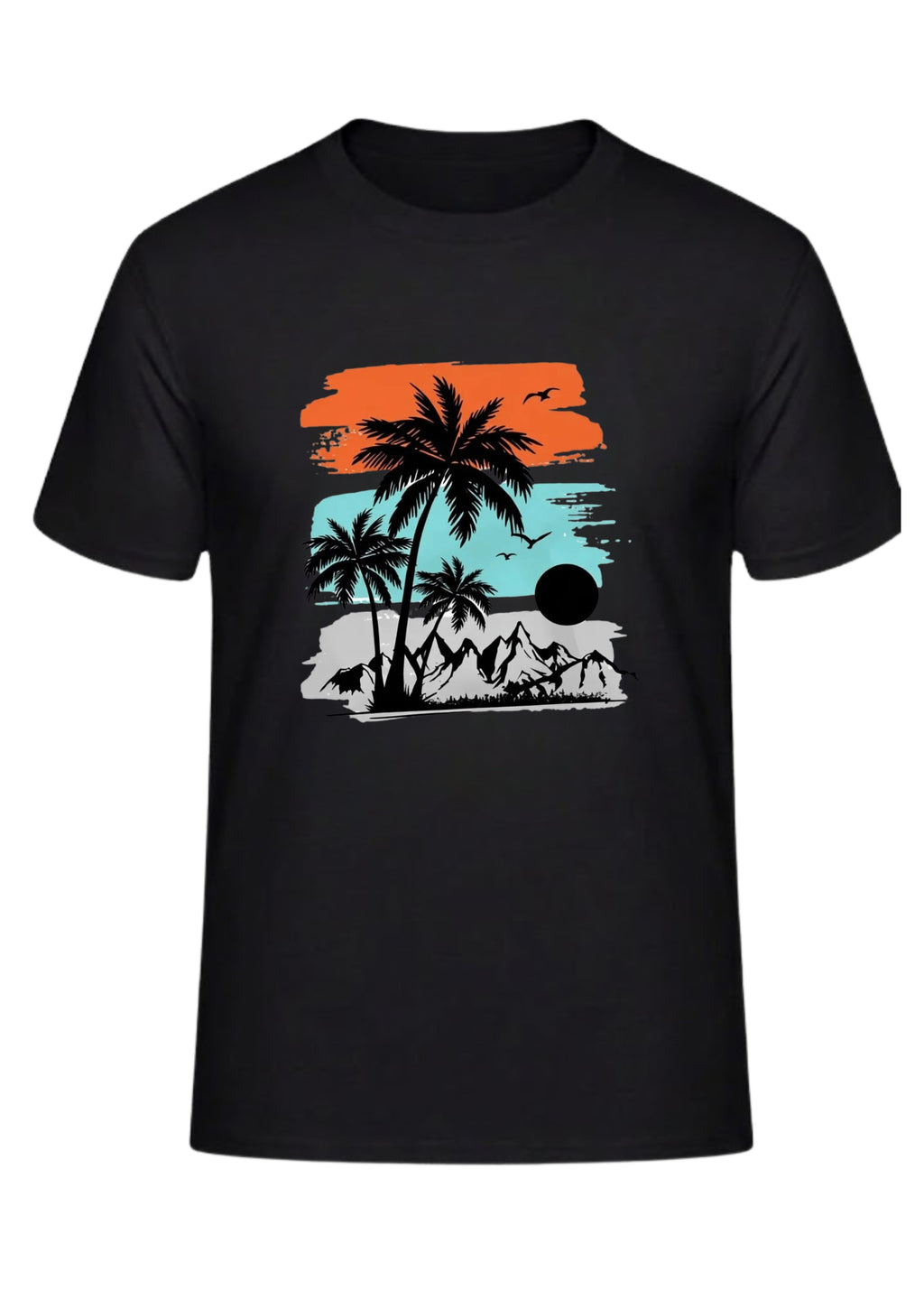 Beach Coconut Tree Regular T-Shirt | 180 GSM | 100% Cotton