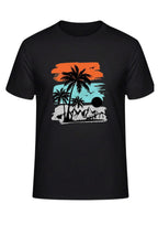 Beach Coconut Tree Regular T-Shirt | 180 GSM | 100% Cotton