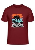 Beach Coconut Tree Regular T-Shirt | 180 GSM | 100% Cotton