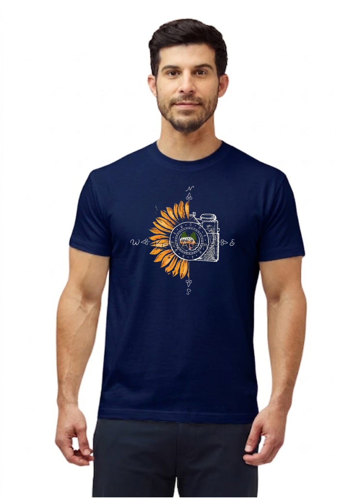 Campus Sunflower Camera Regular T-Shirt | 180 GSM | 100% Cotton