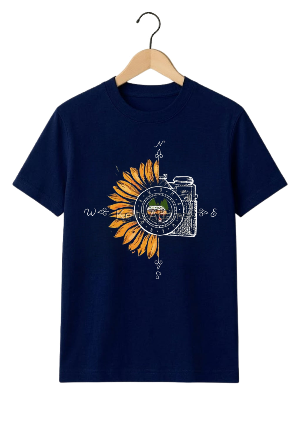 Campus Sunflower Camera Regular T-Shirt | 180 GSM | 100% Cotton