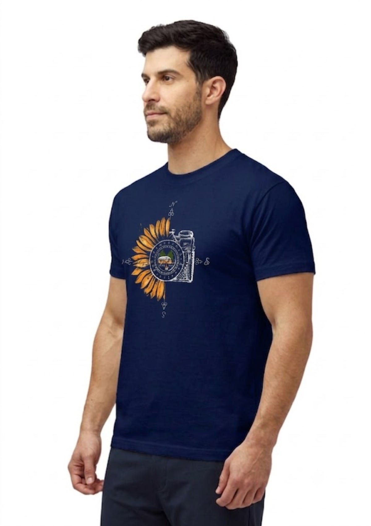 Campus Sunflower Camera Regular T-Shirt | 180 GSM | 100% Cotton