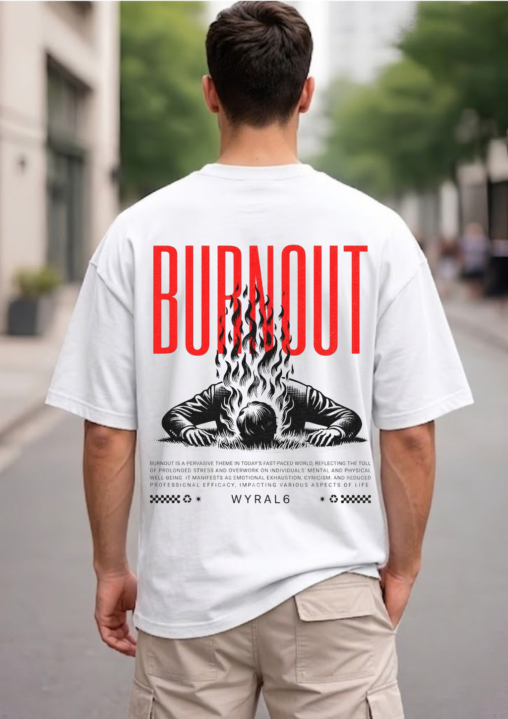 Burnout Graphic Oversized T-Shirt | 220 GSM | 100% Cotton