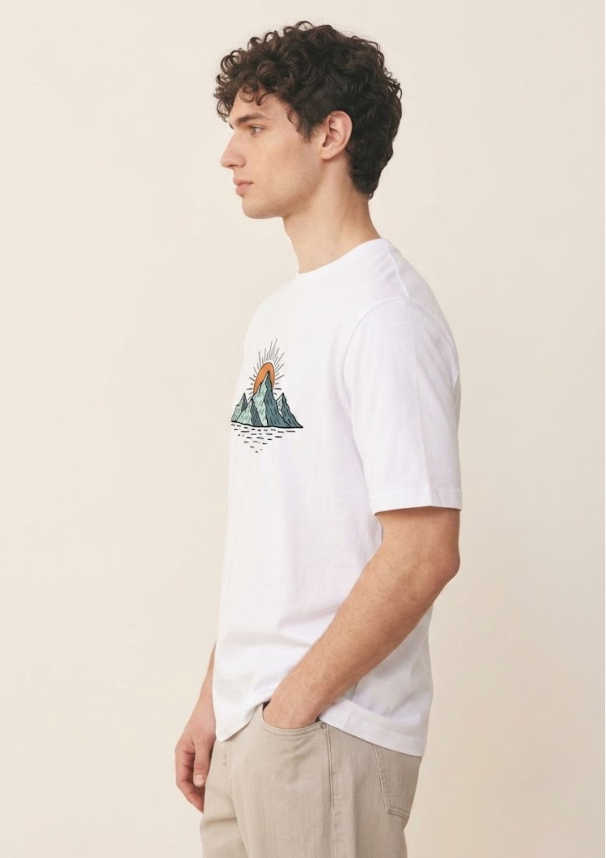 Mountain Sunset Regular T-Shirt | 180 GSM | 100% Cotton