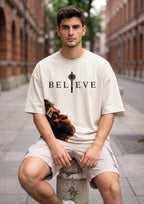 Believe Graphic Oversized T-Shirt | 220 GSM | 100% Cotton