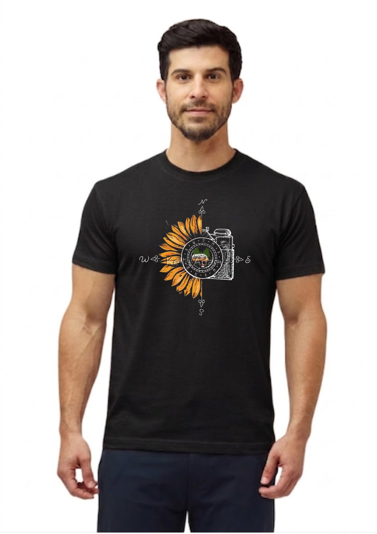 Campus Sunflower Camera Regular T-Shirt | 180 GSM | 100% Cotton