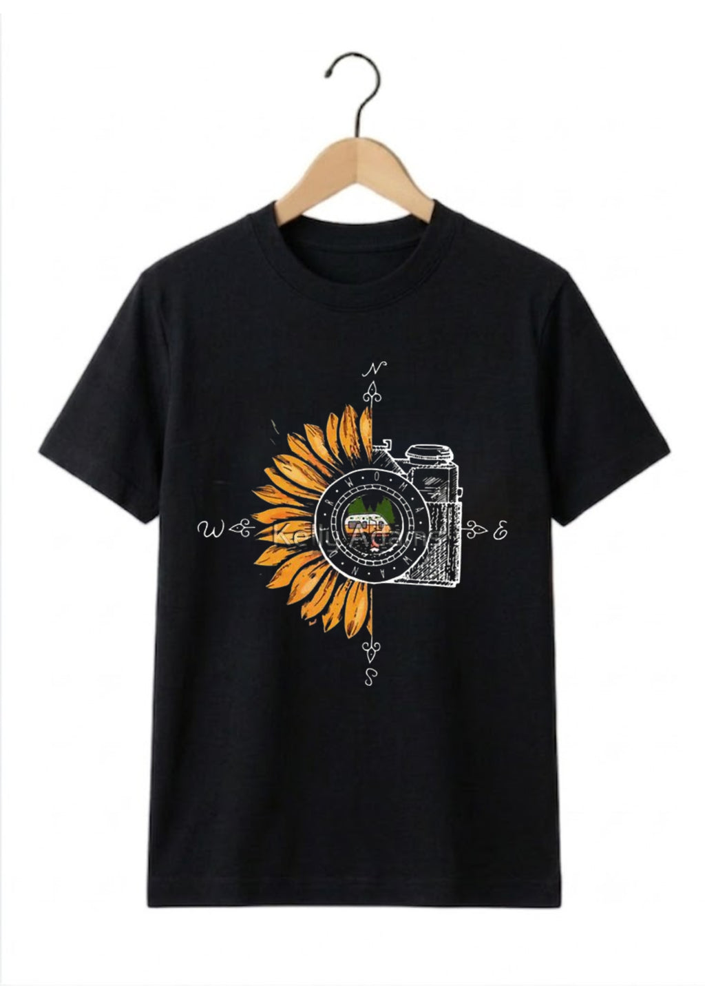 Campus Sunflower Camera Regular T-Shirt | 180 GSM | 100% Cotton