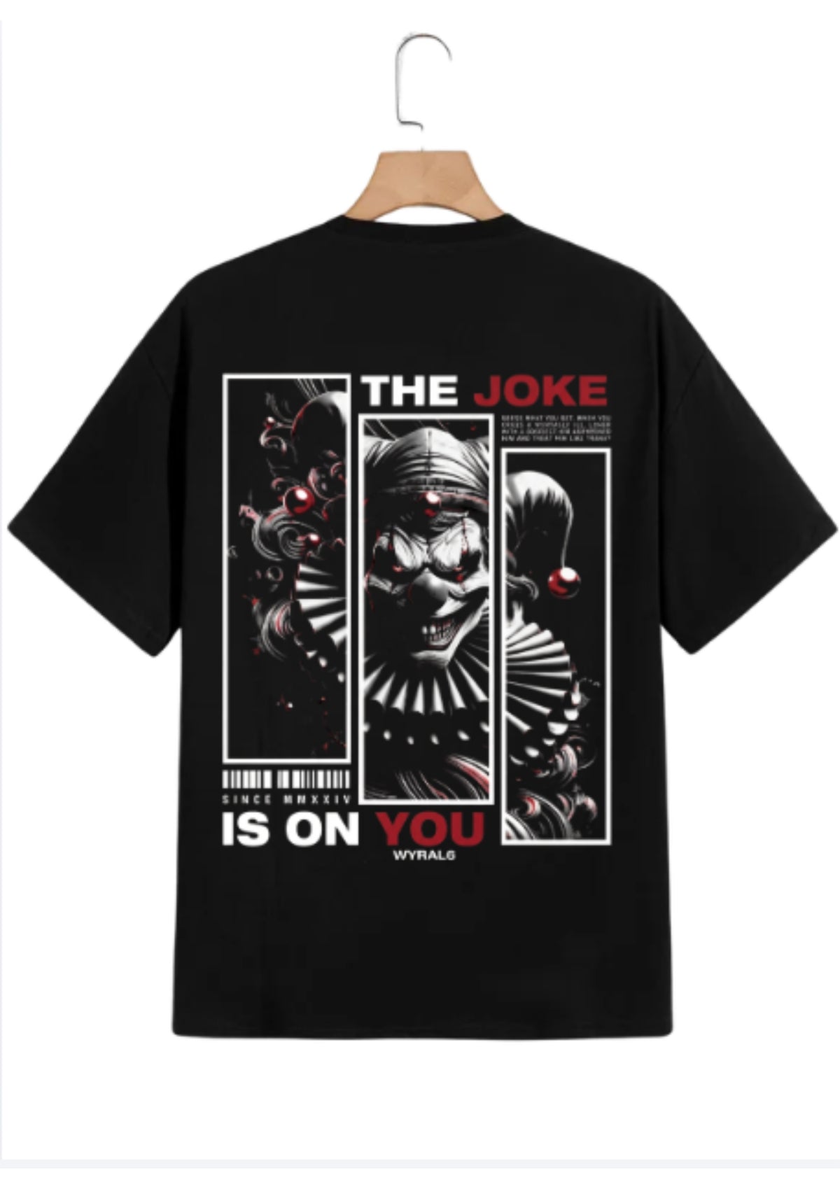 THE JOKE Typography Oversized T-Shirt for Men | 100% Premium Cotton | 220 GSM