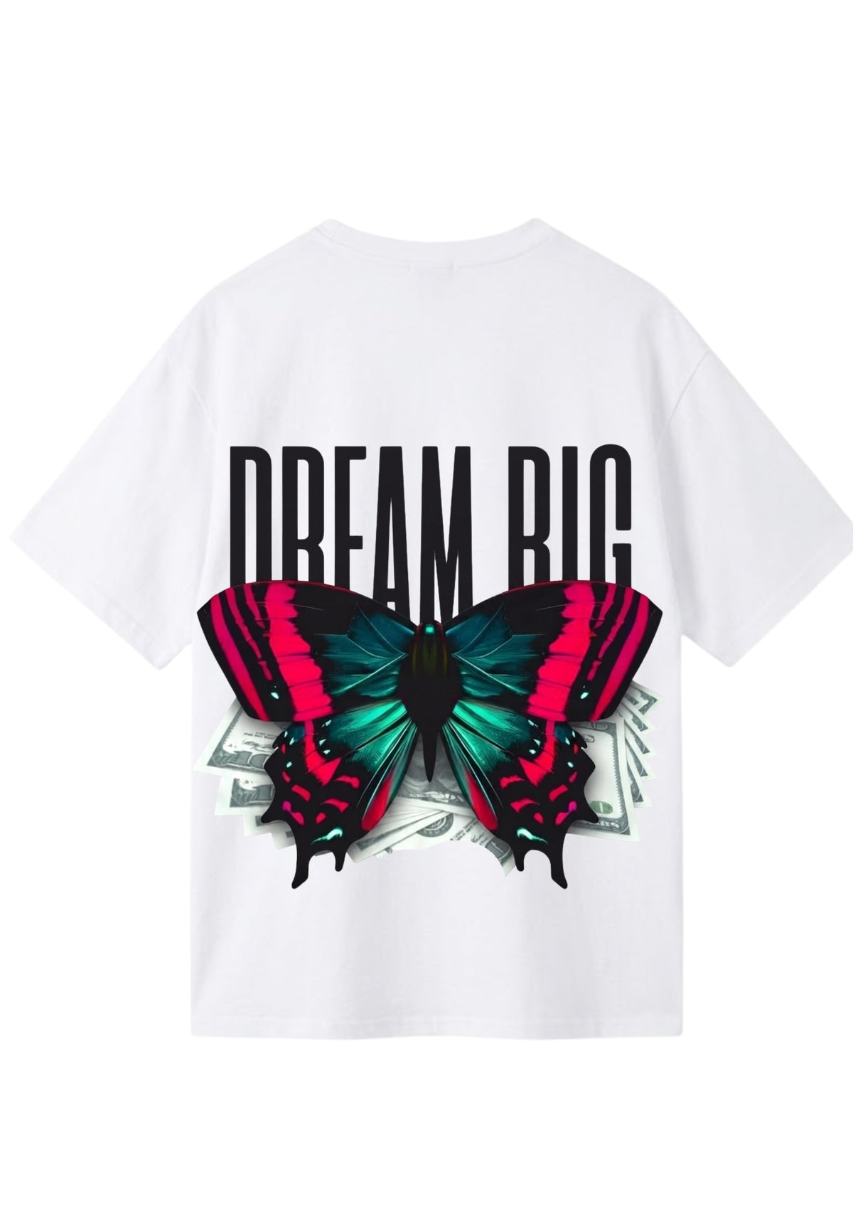 Dream Big Butterfly Graphic Oversized T-Shirt | 220 GSM | 100% Cotton