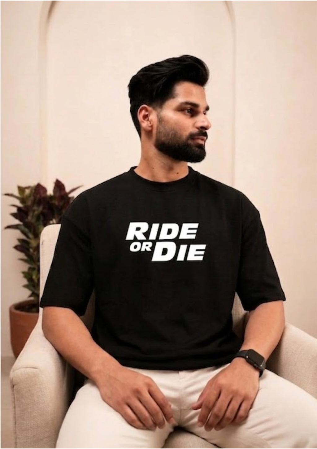 Ride or Die Graphic Oversized T-Shirt | 220 GSM | 100% Cotton