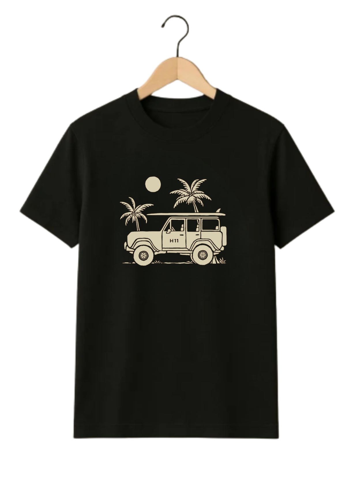 Jeep Coconut Tree Regular T-Shirt | 180 GSM | 100% Cotton