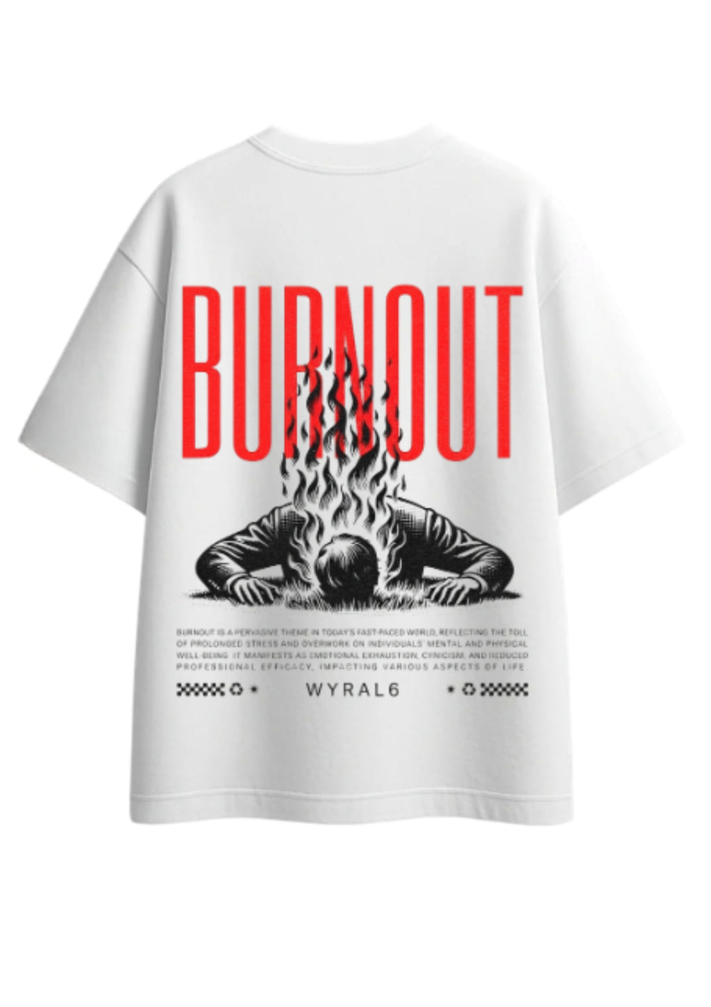Burnout Graphic Oversized T-Shirt | 220 GSM | 100% Cotton
