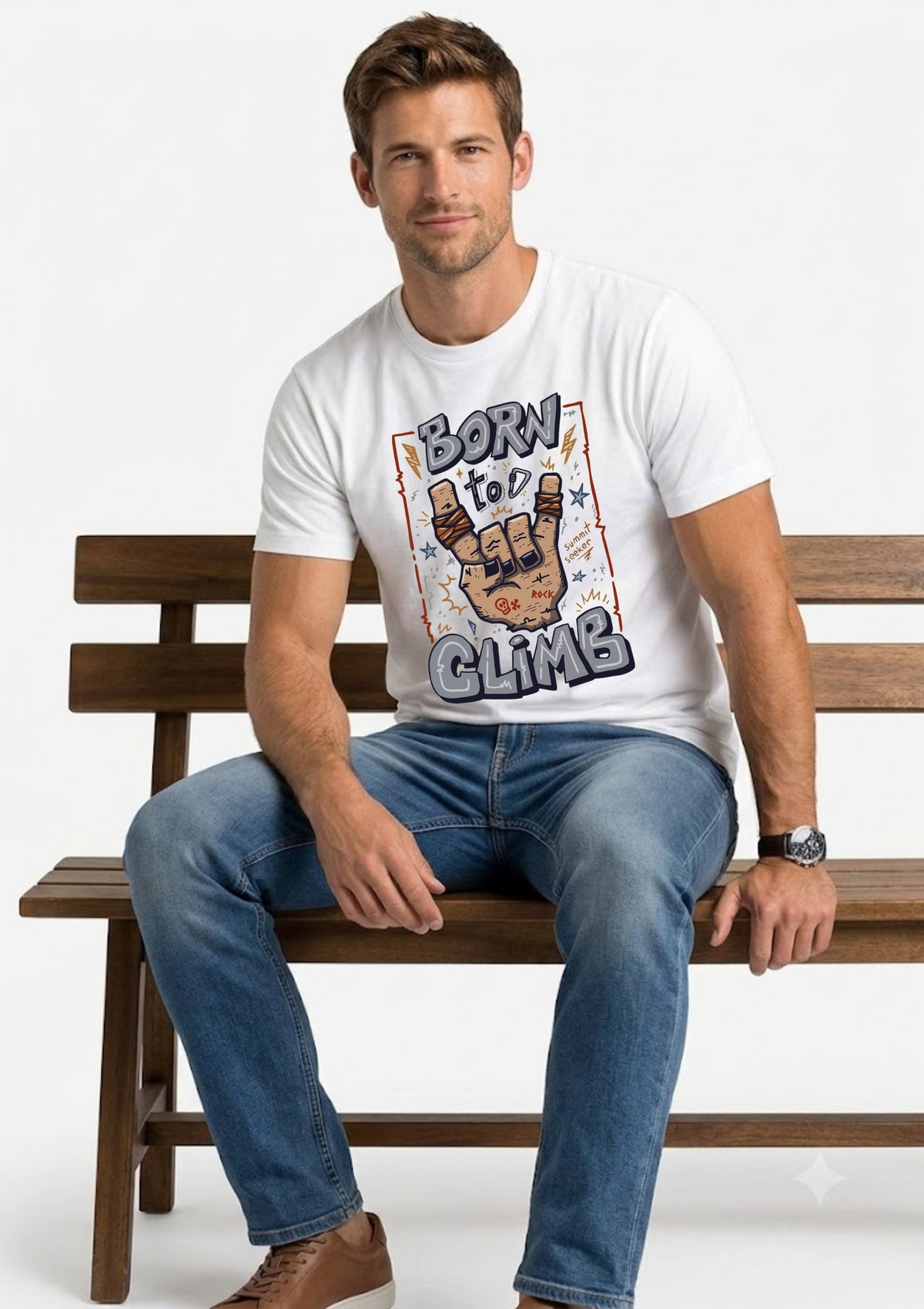Born to Climb Regular T-Shirt | 180 GSM | 100% Cotton