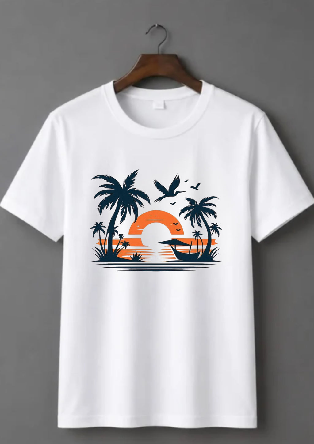 Beach Sunset Regular T-Shirt | 180 GSM | 100% Cotton