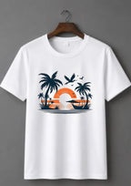 Beach Sunset Regular T-Shirt | 180 GSM | 100% Cotton