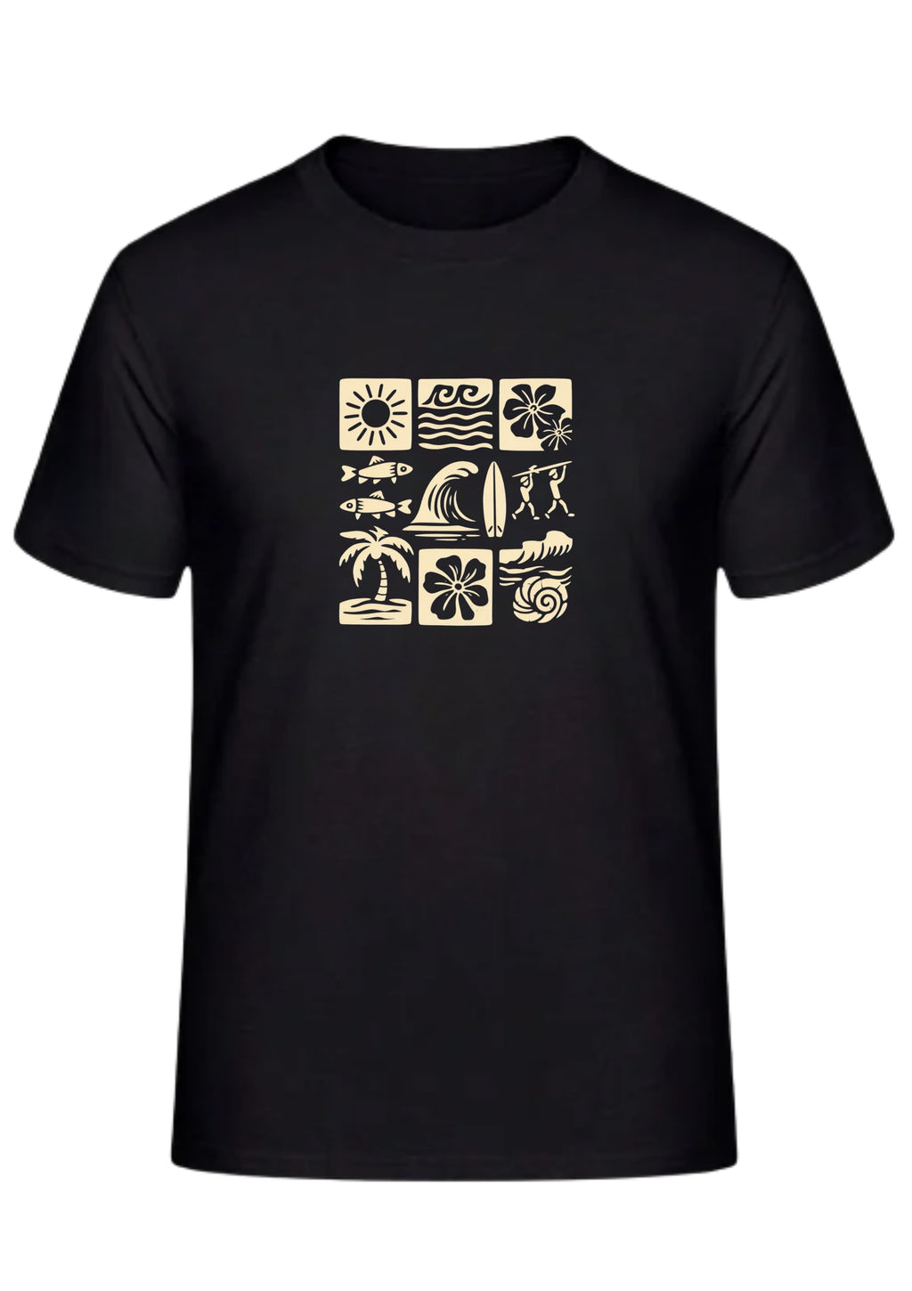 Summer Vibes Icon Graphic Regular T-Shirt | 180 GSM | 100% Cotton