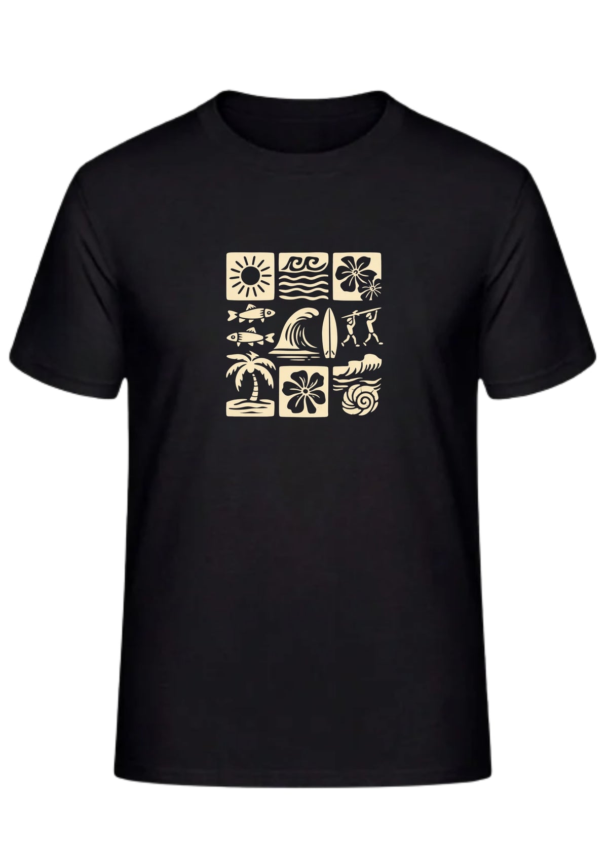 Summer Vibes Icon Graphic Regular T-Shirt | 180 GSM | 100% Cotton