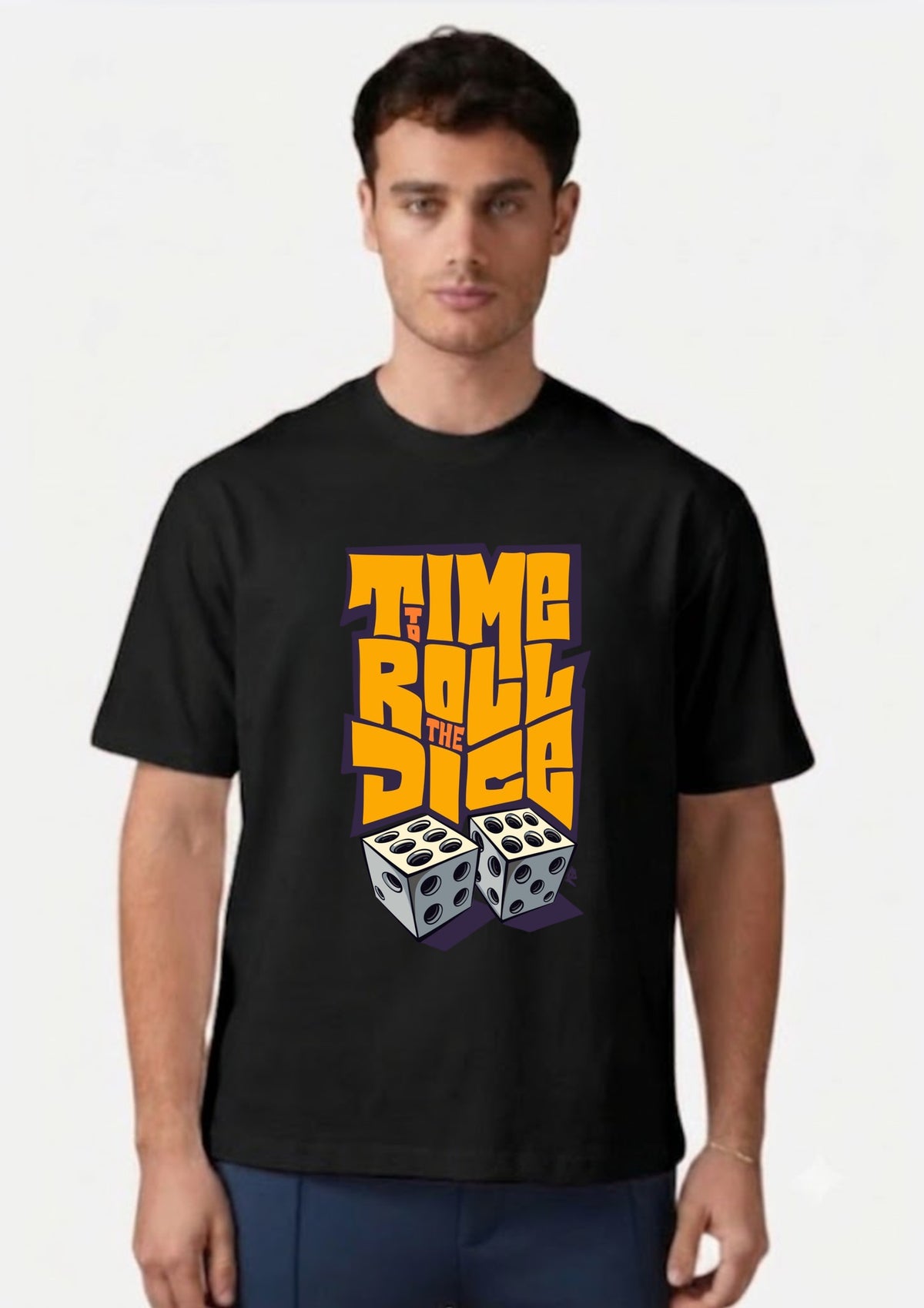 Time to Roll the Dice Regular T-Shirt | 180 GSM | 100% Cotton