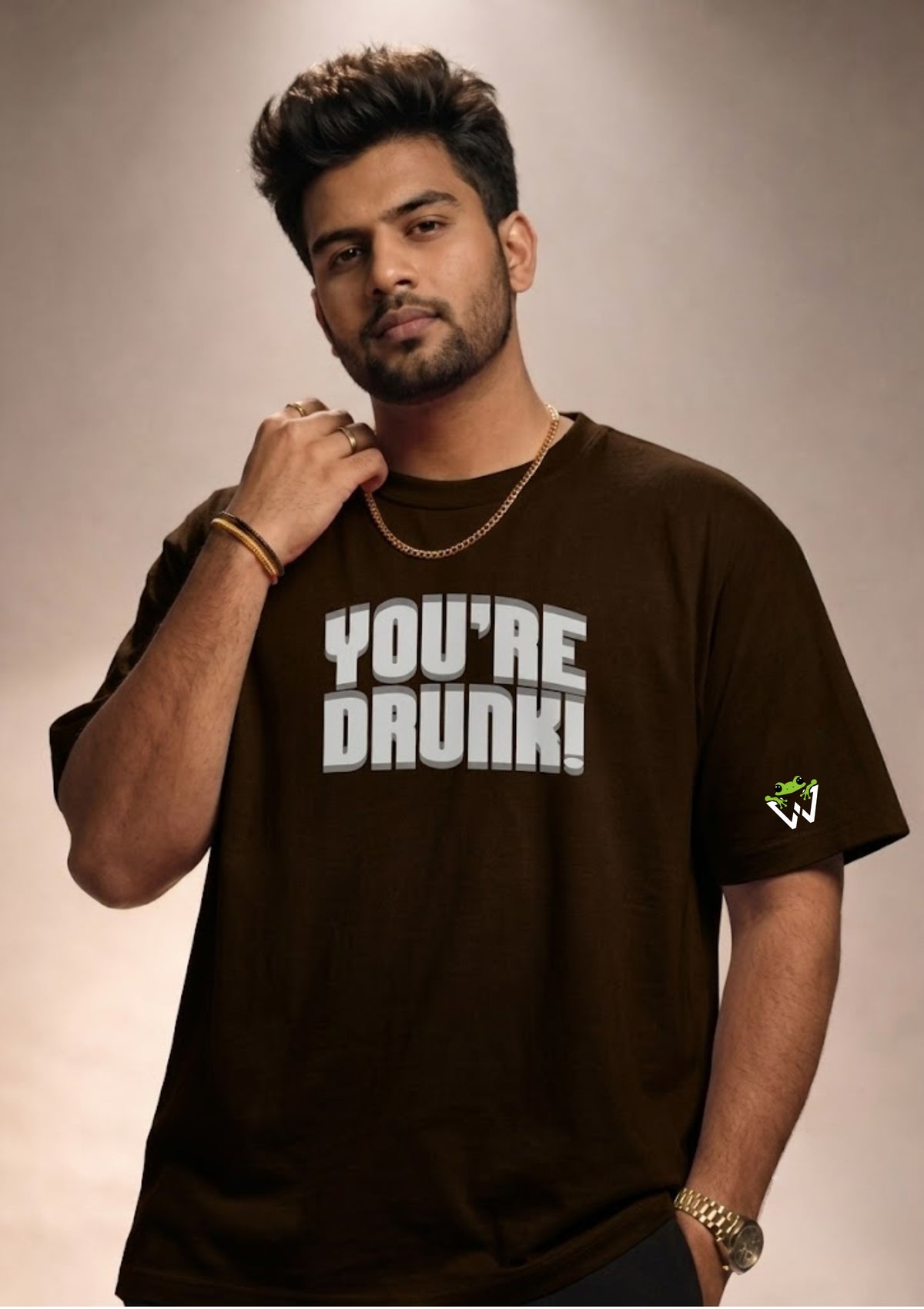 You're Drunk Graphic Oversized T-Shirt | 220 GSM | 100% Cotton