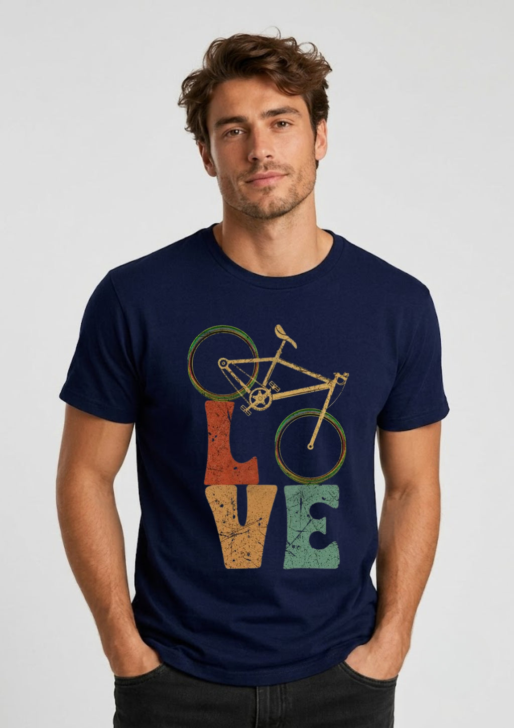 Love Bicycle Regular T-Shirt | 180 GSM | 100% Cotton