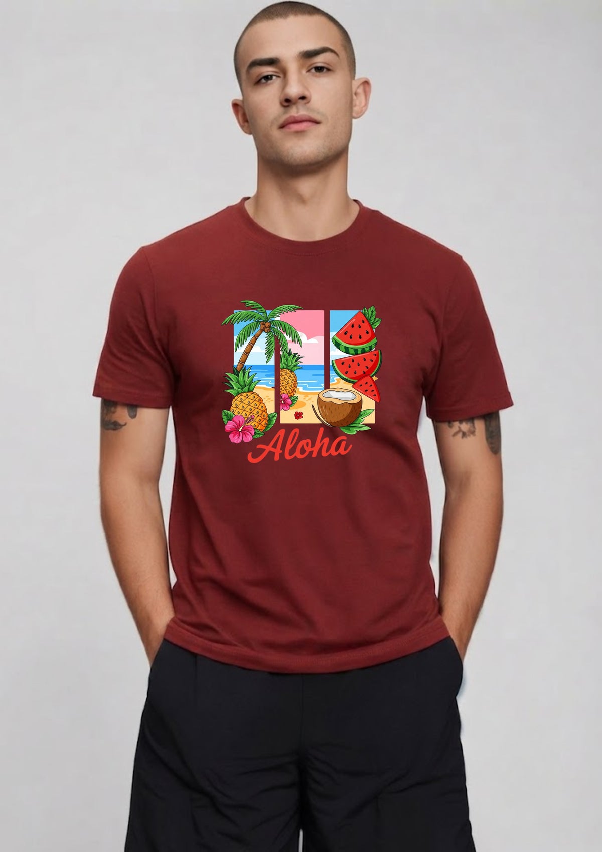 Aloha Regular T-Shirt | 180 GSM | 100% Cotton