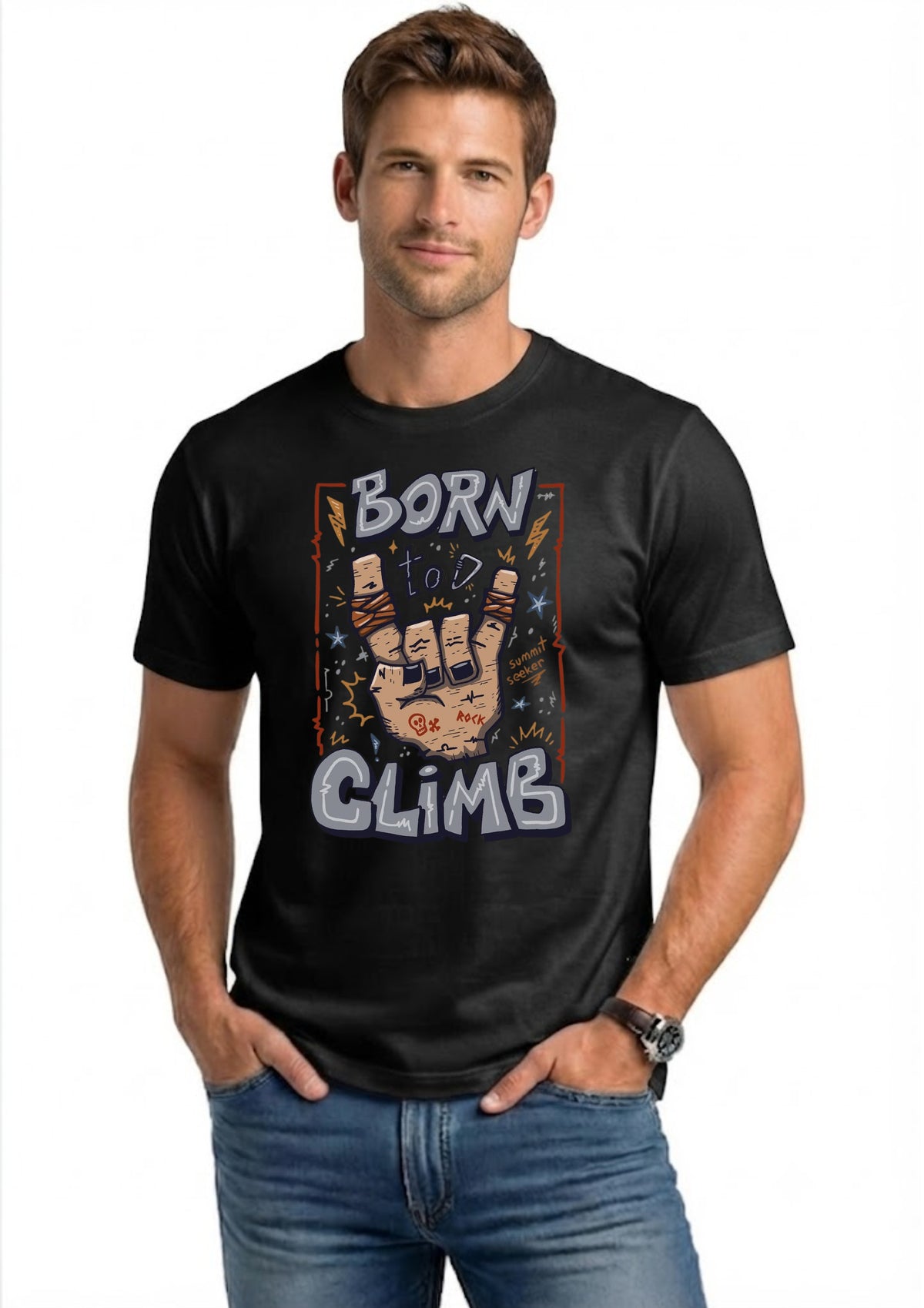 Born to Climb Regular T-Shirt | 180 GSM | 100% Cotton