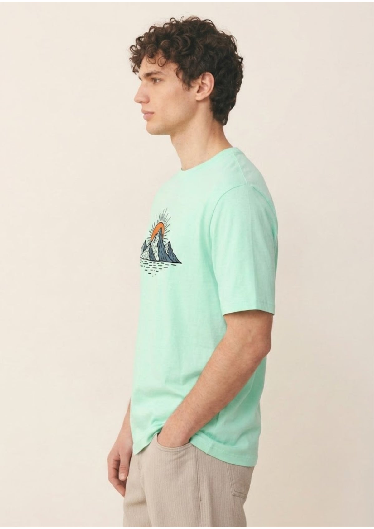 Mountain Sunset Regular T-Shirt | 180 GSM | 100% Cotton