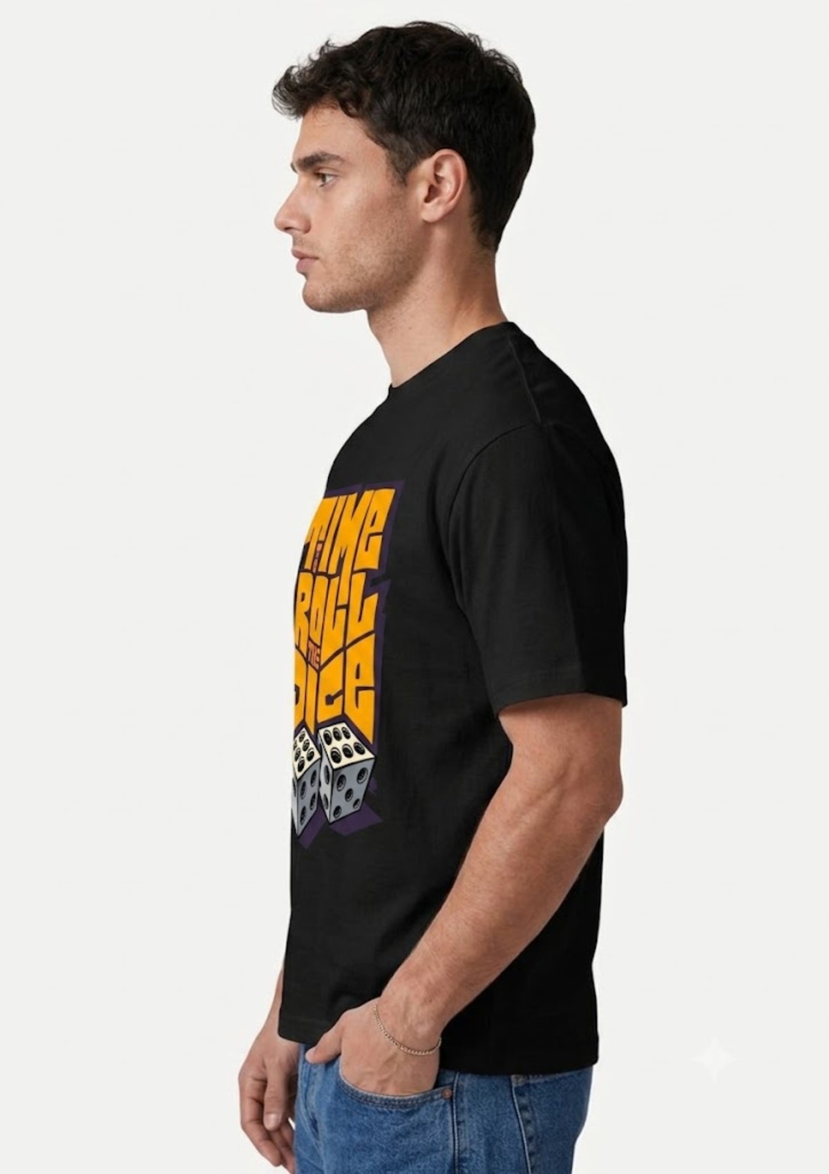 Time to Roll the Dice Regular T-Shirt | 180 GSM | 100% Cotton