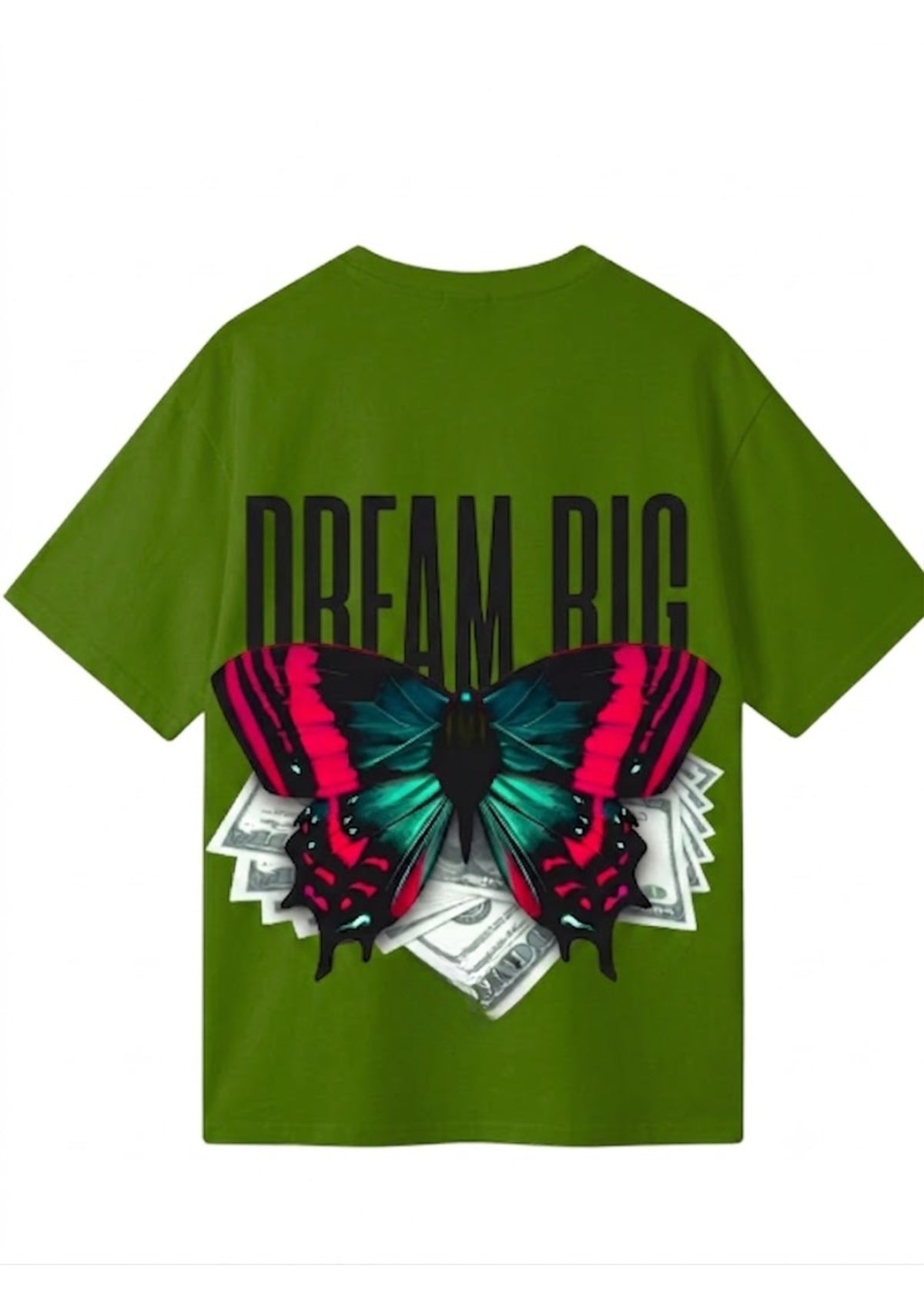 Dream Big Butterfly Graphic Oversized T-Shirt | 220 GSM | 100% Cotton