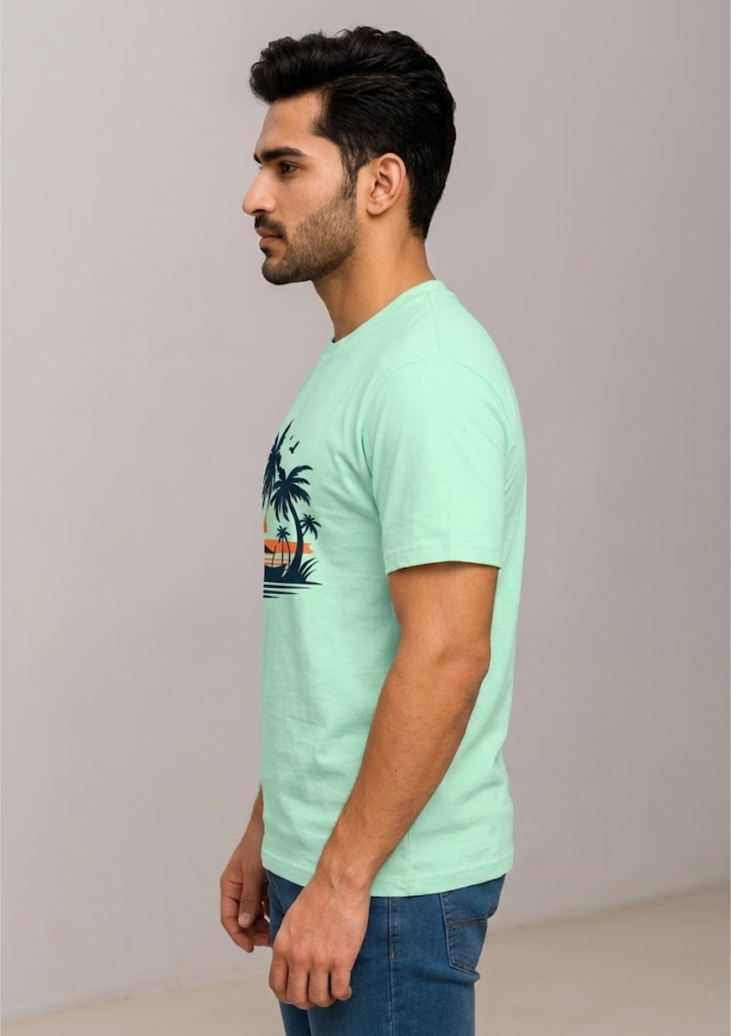 Beach Sunset Regular T-Shirt | 180 GSM | 100% Cotton