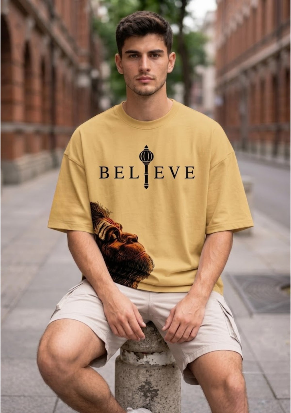 Believe Graphic Oversized T-Shirt | 220 GSM | 100% Cotton