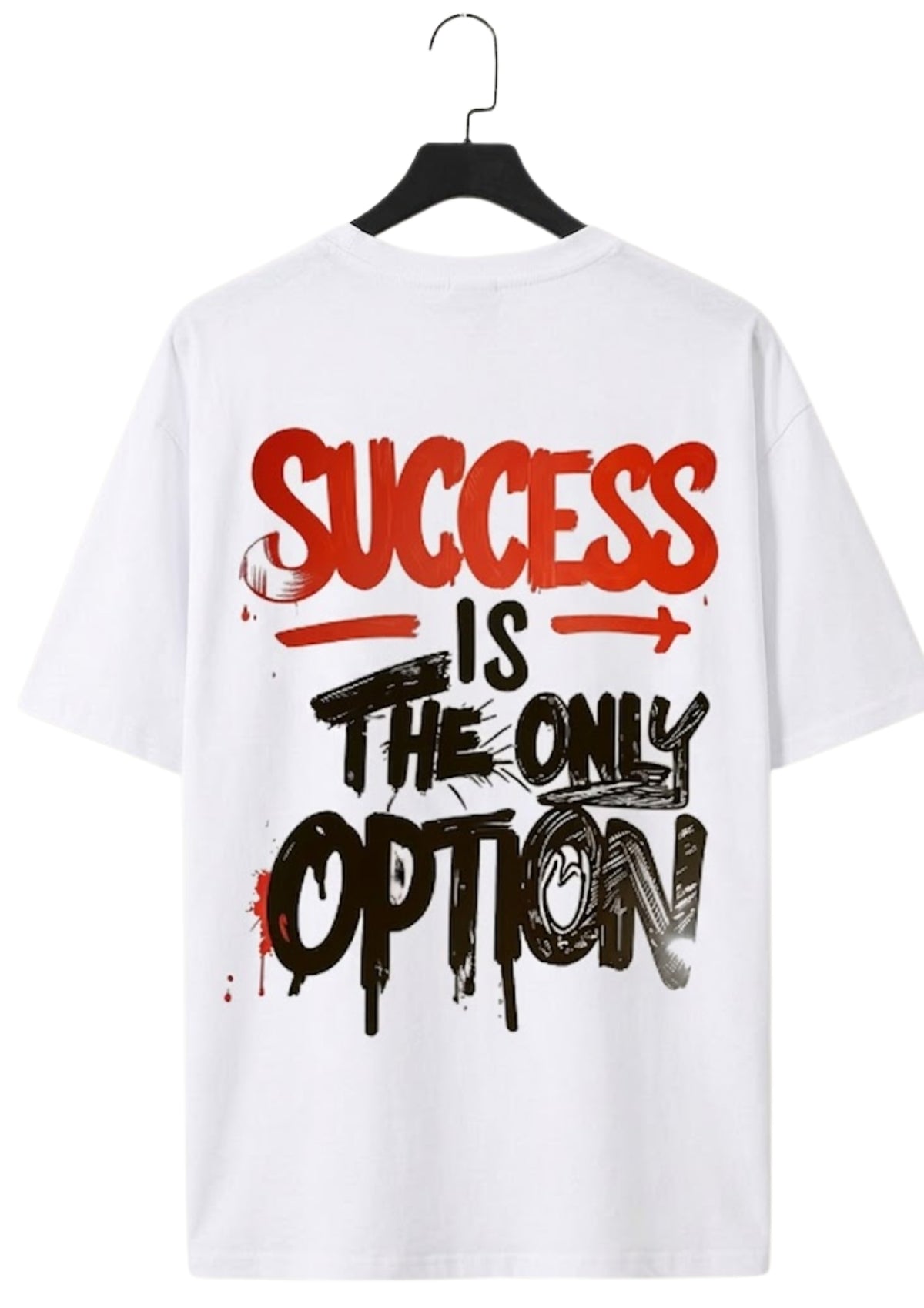 Success Is the Only Option Graphic Oversized T-Shirt | 220 GSM | 100% Cotton