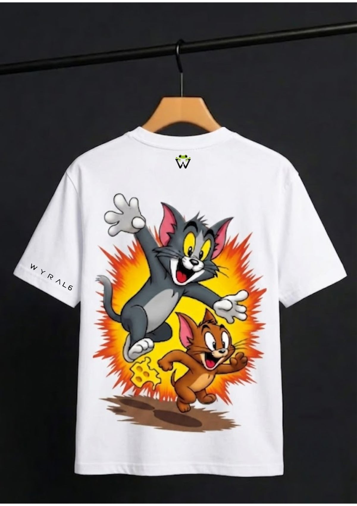 Tom & Jerry Cartoon Graphic Oversized T-Shirt | 220 GSM | 100% Cotton