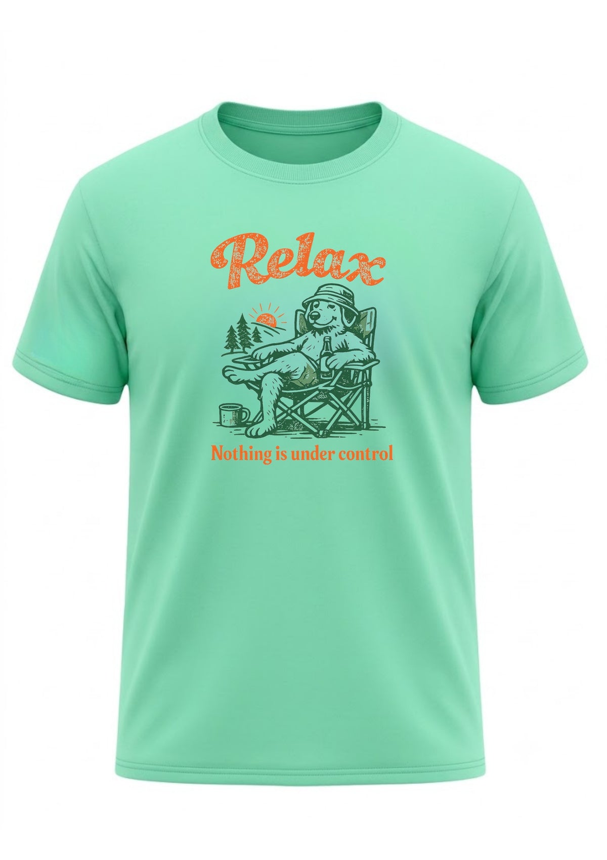 Relax Nothing Is Under Control Graphic Regular T-Shirt | 180 GSM | 100% Cotton