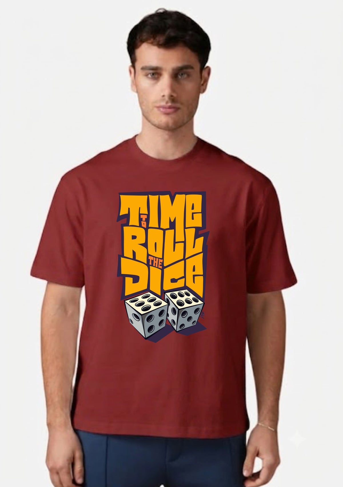Time to Roll the Dice Regular T-Shirt | 180 GSM | 100% Cotton