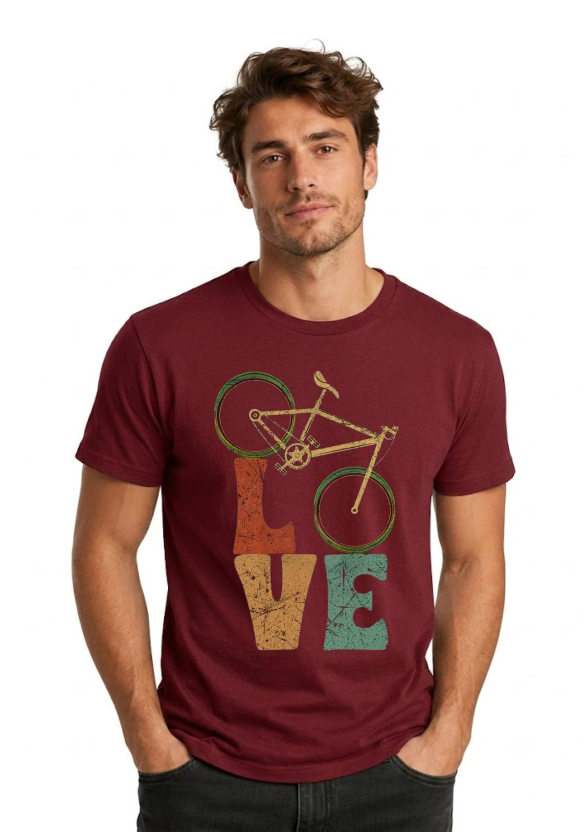 Love Bicycle Regular T-Shirt | 180 GSM | 100% Cotton
