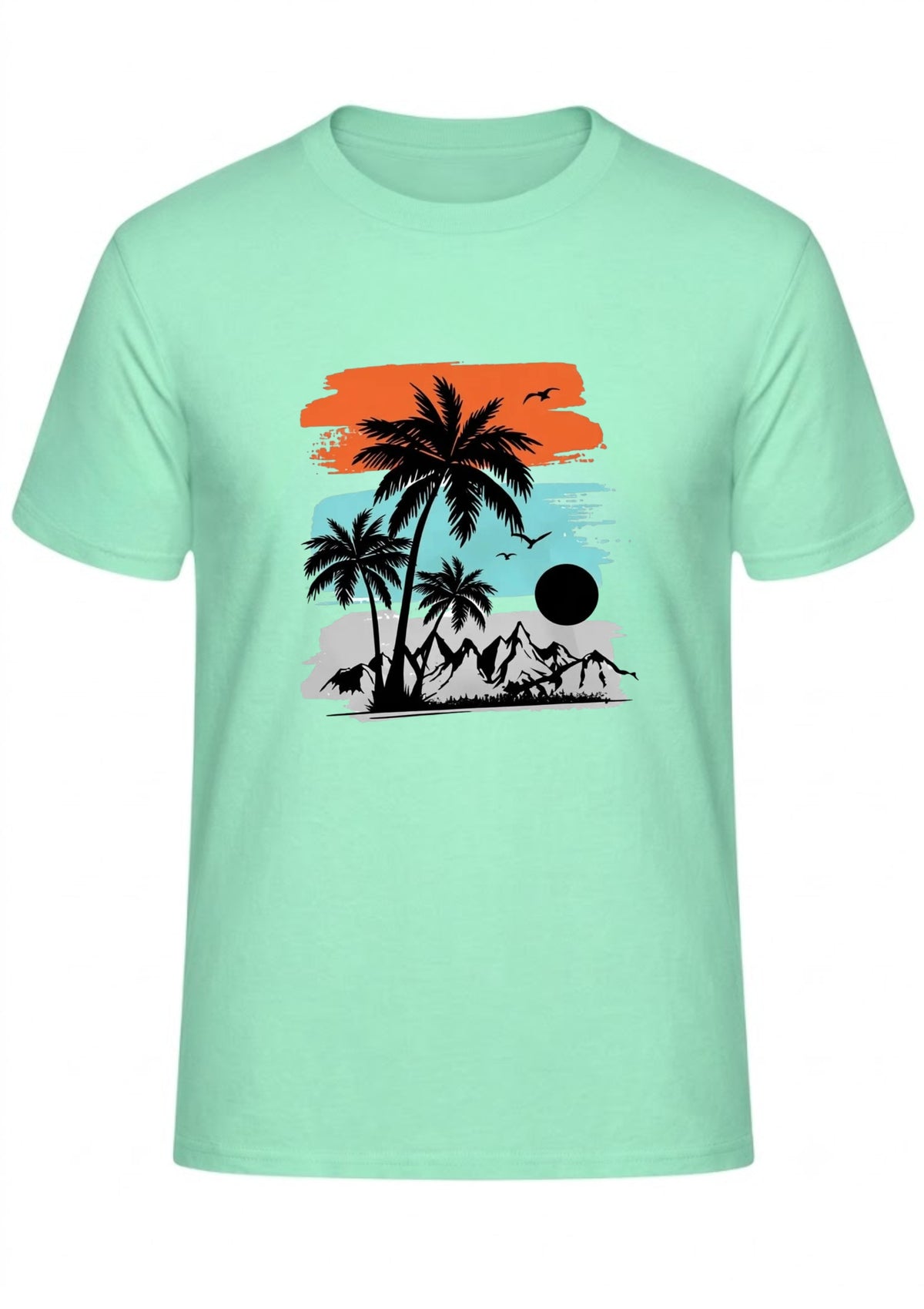 Beach Coconut Tree Regular T-Shirt | 180 GSM | 100% Cotton