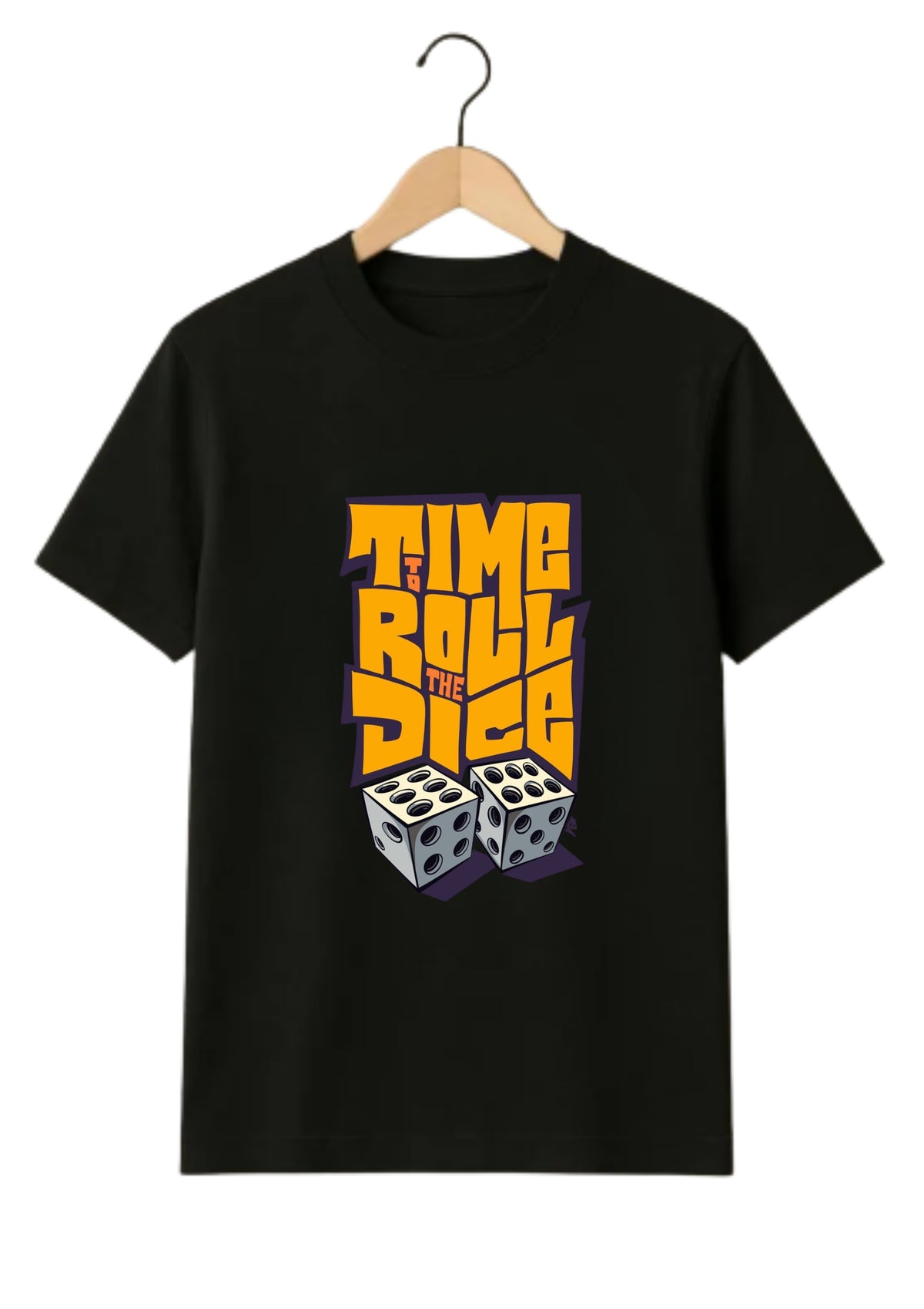 Time to Roll the Dice Regular T-Shirt | 180 GSM | 100% Cotton