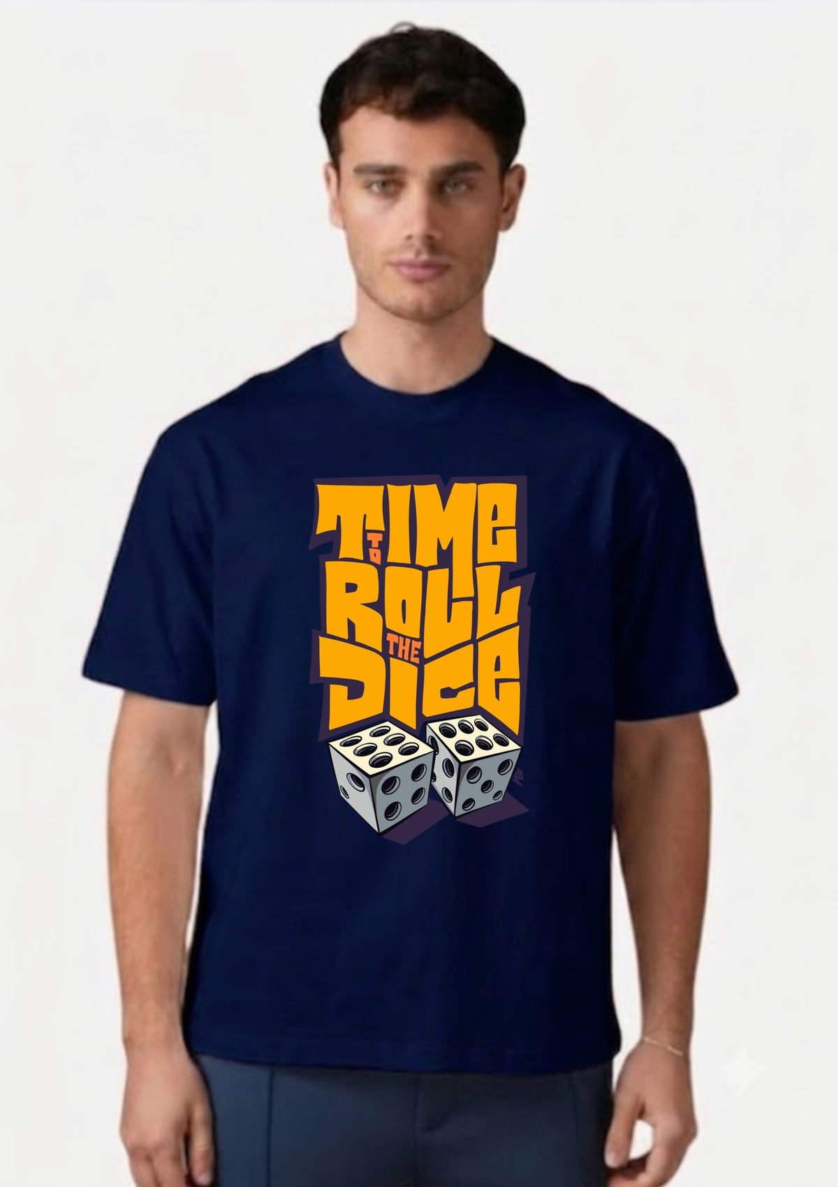 Time to Roll the Dice Regular T-Shirt | 180 GSM | 100% Cotton
