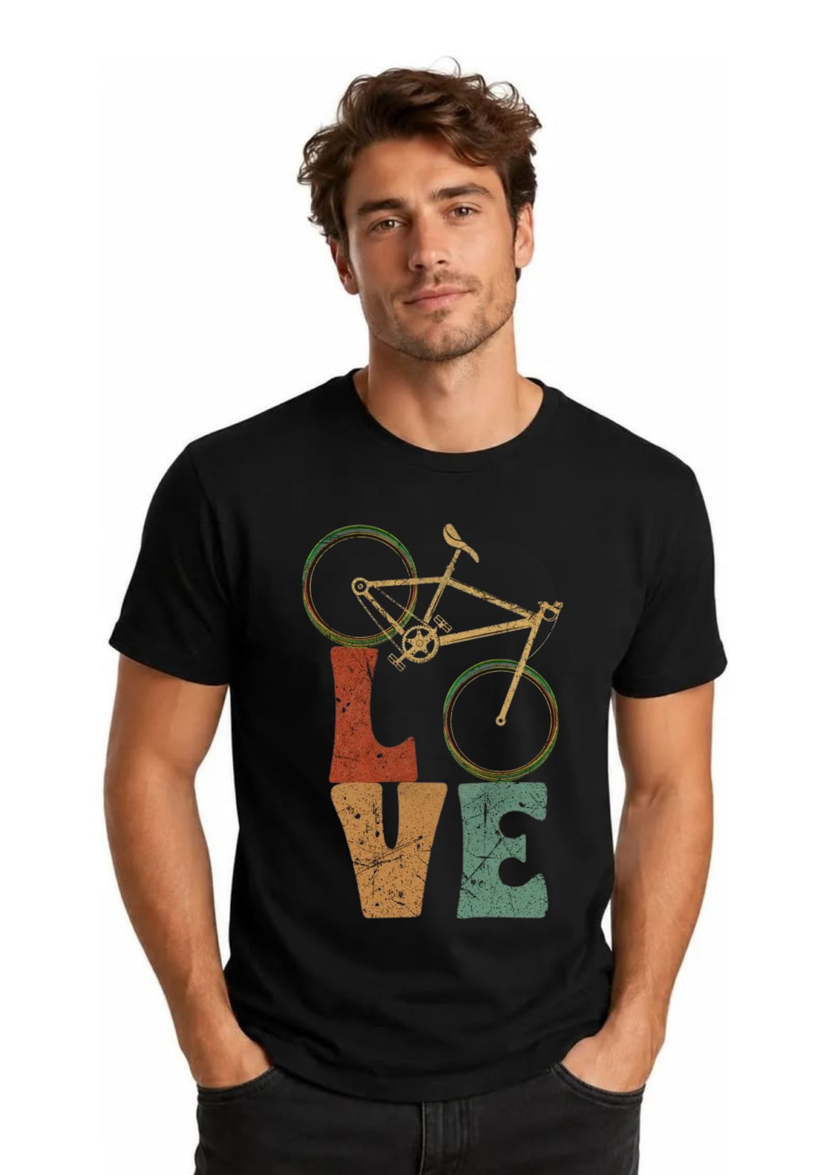 Love Bicycle Regular T-Shirt | 180 GSM | 100% Cotton